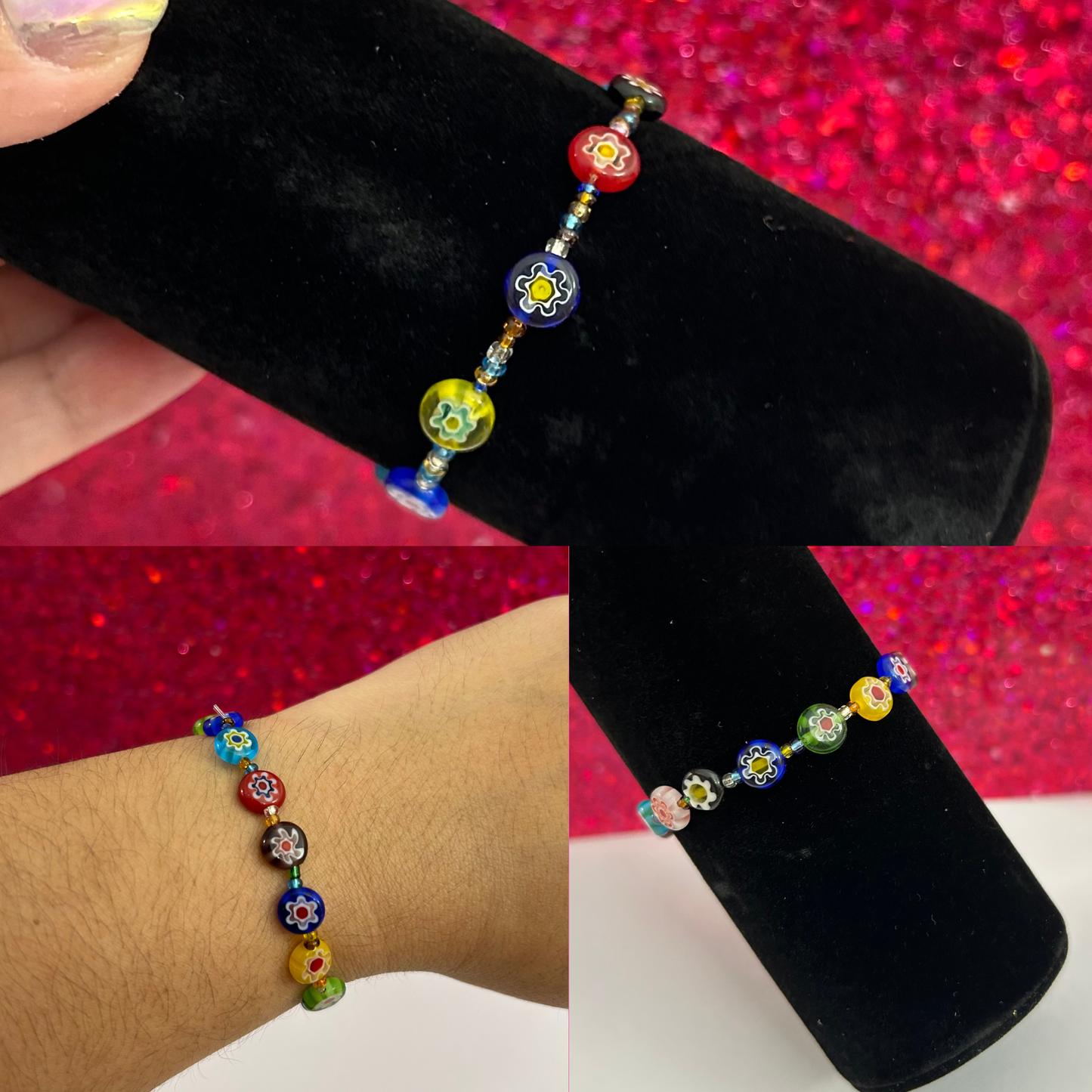 Flower Crystal beads bracelet