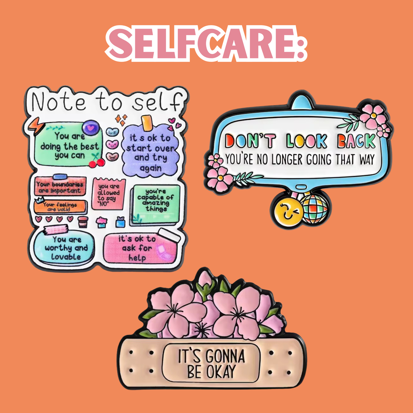 Self care pins