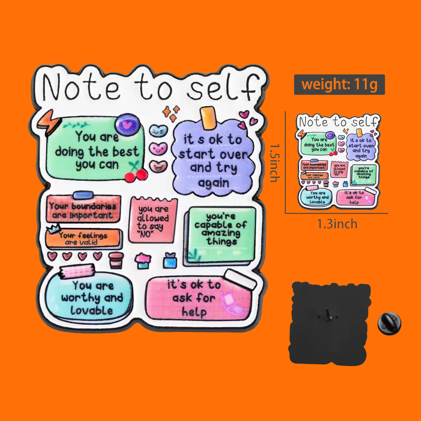 Self care pins