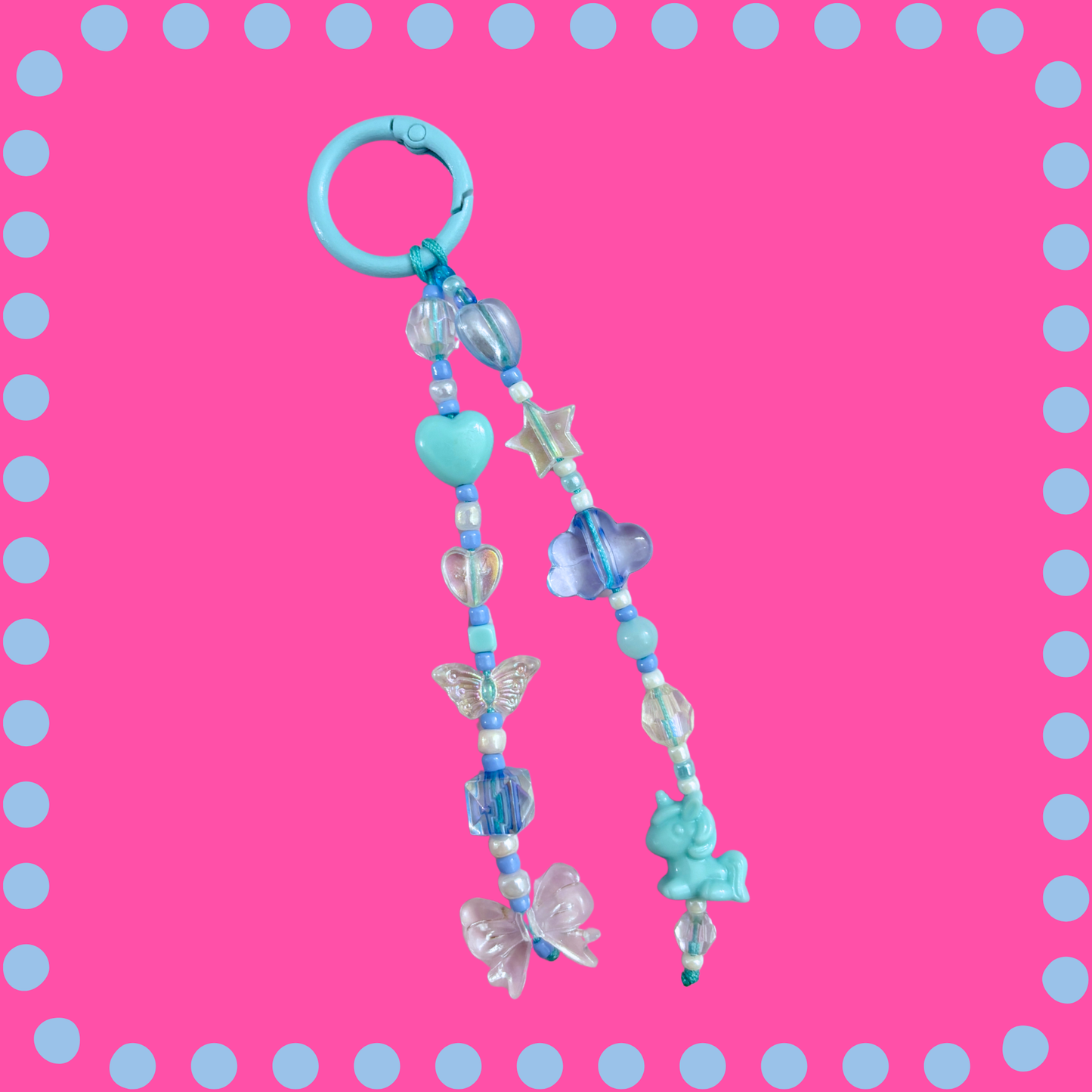Colorful Beaded Keychain 🌈✨