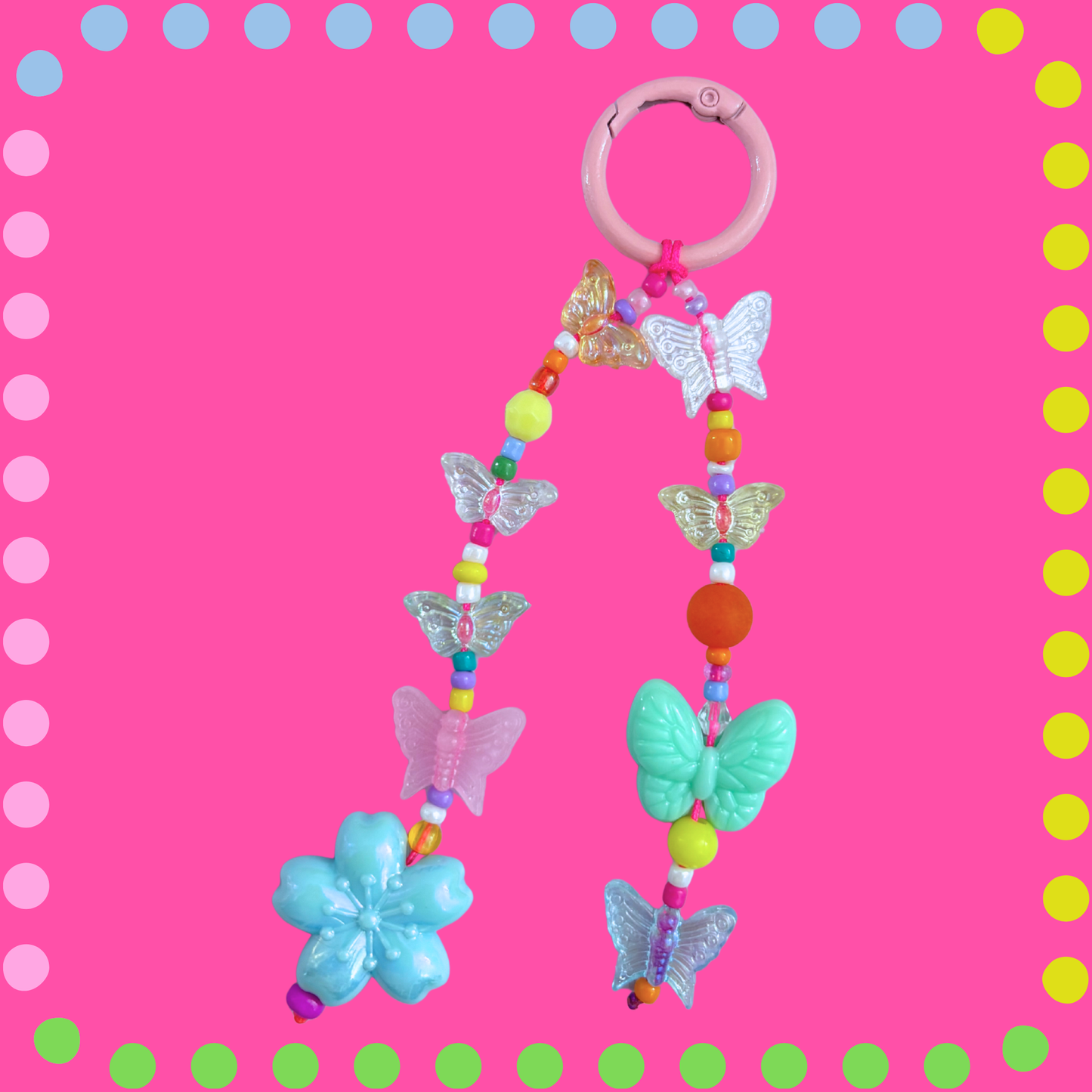 Colorful Beaded Keychain 🌈✨