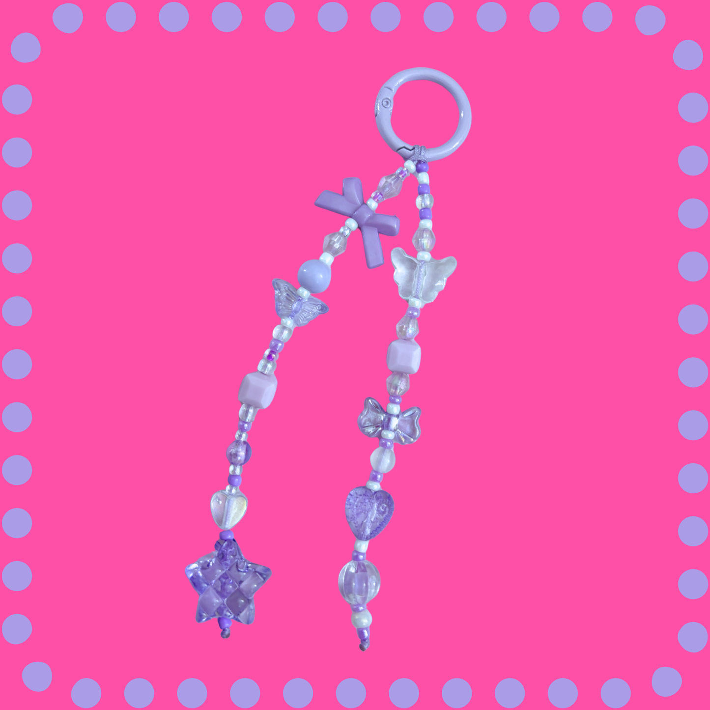 Colorful Beaded Keychain 🌈✨