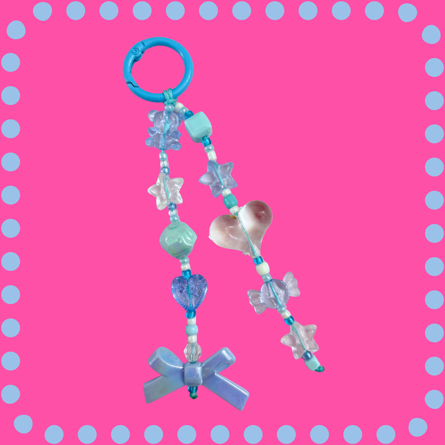Colorful Beaded Keychain 🌈✨