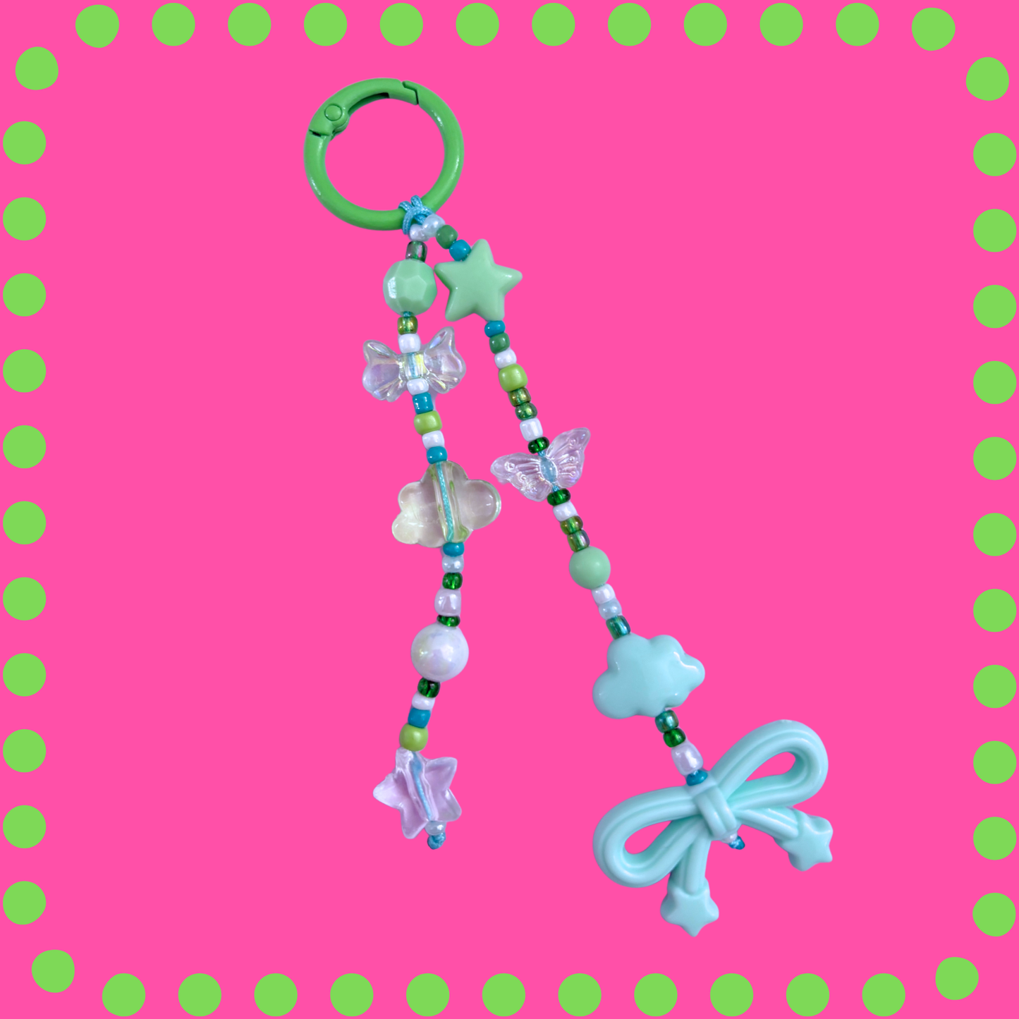 Colorful Beaded Keychain 🌈✨