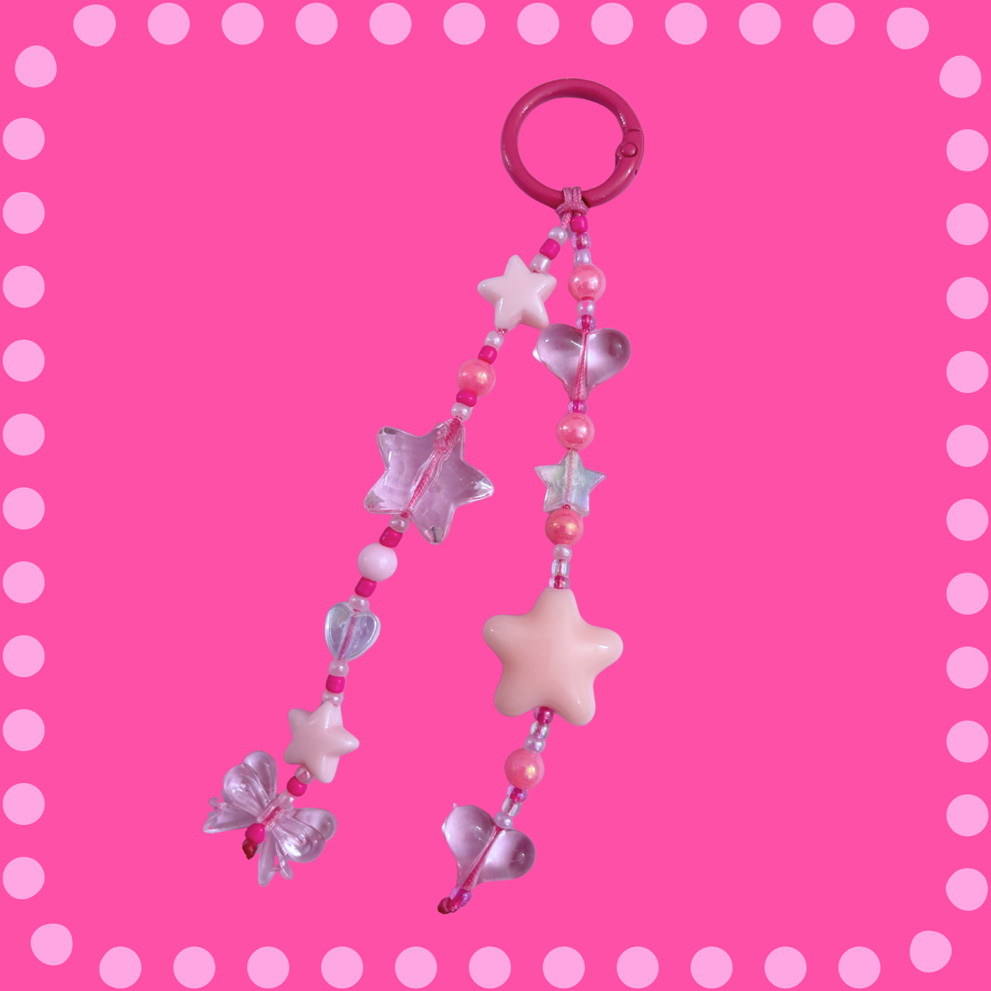 Colorful Beaded Keychain 🌈✨