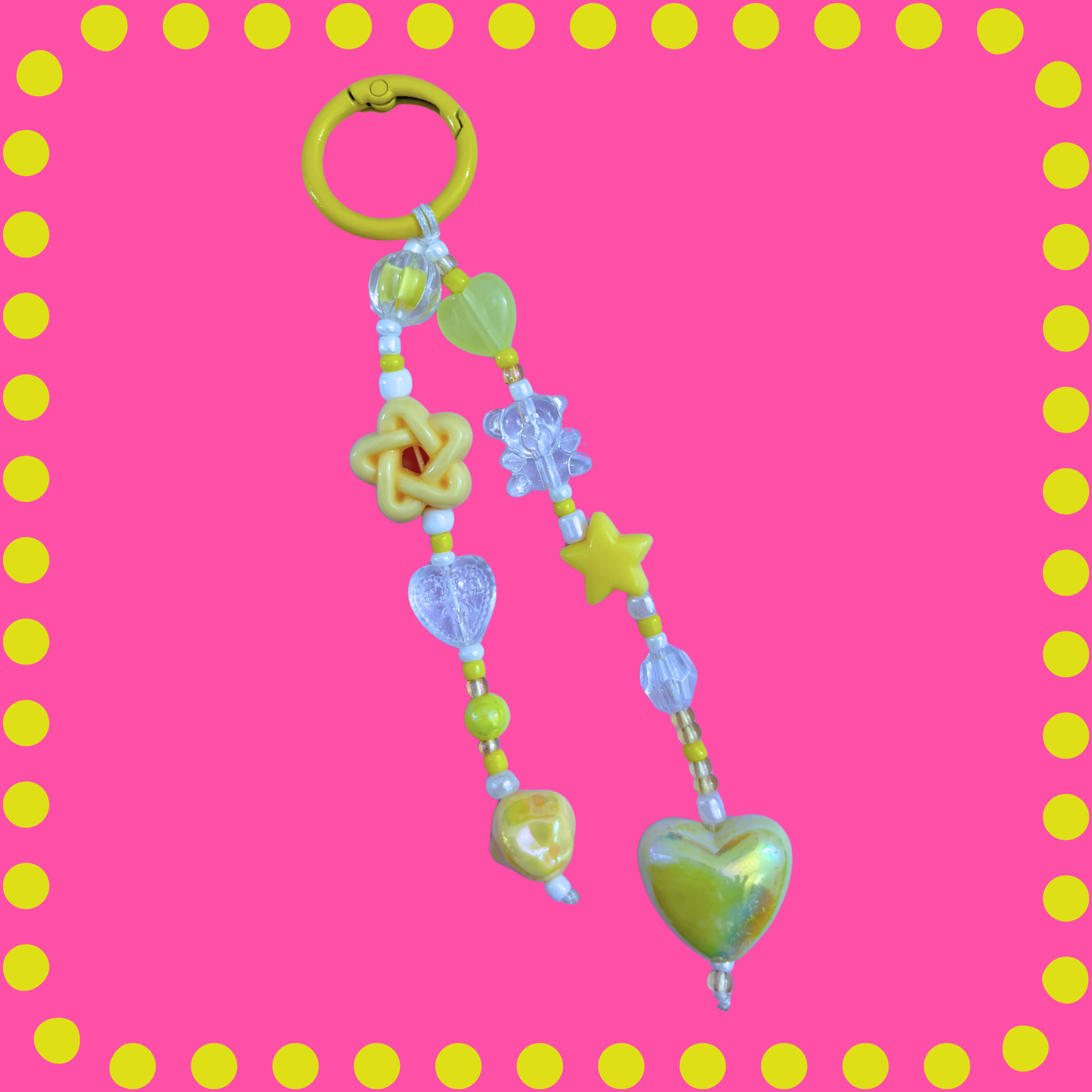 Colorful Beaded Keychain 🌈✨