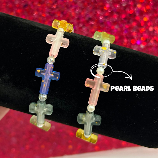 Cross Elastic bracelet 🤍