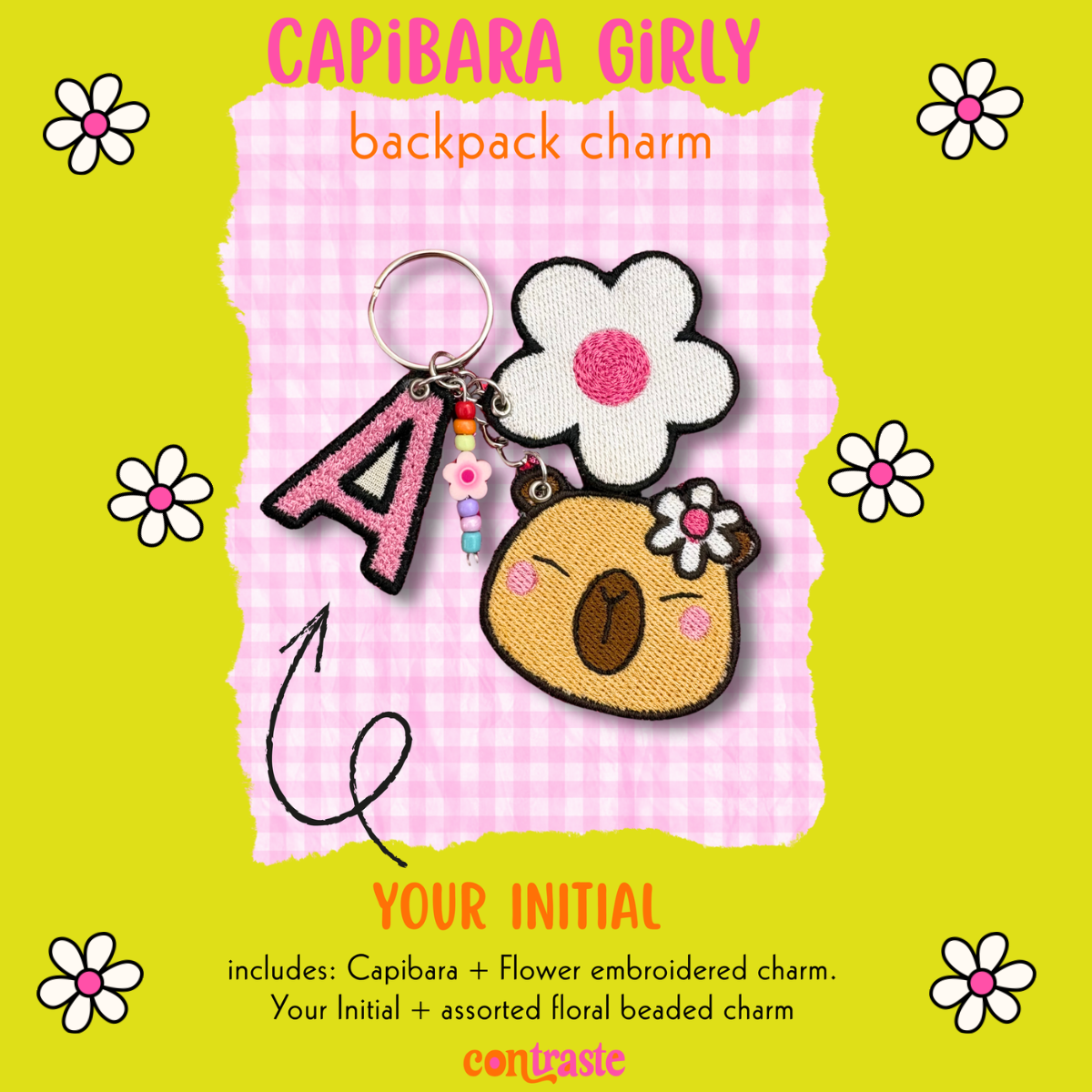 Capibara girly bag charm 🌸🩷 personalized